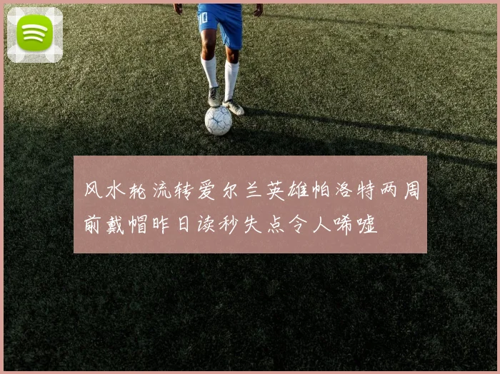 风水轮流转爱尔兰英雄帕洛特两周前戴帽昨日读秒失点令人唏嘘